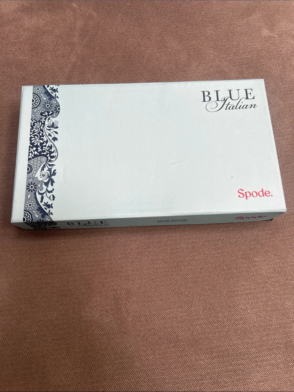 Spode Blue Italian Box - White with Navy Accent